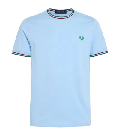 Fred Perry Cotton Twin Tipped T-shirt In Blue
