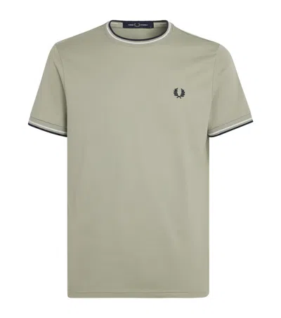 Fred Perry Cotton Twin Tipped T-shirt In Green