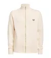 Fred Perry Chunky Rib Zip Through Cardigan In Ivory