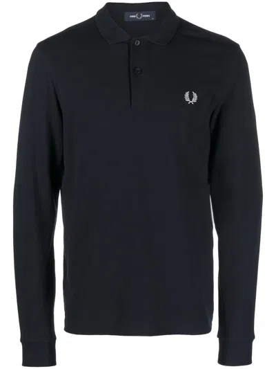 Fred Perry Crest-motif Polo Shirt In Green