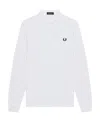 Fred Perry The Shirt With Long Sleeves And Buttoned Collar In White