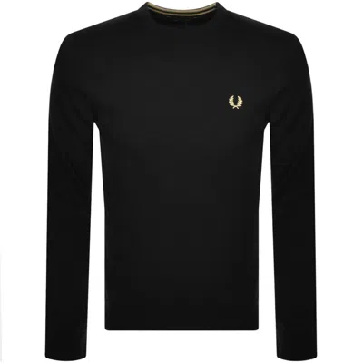 FRED PERRY FRED PERRY CREW NECK KNIT JUMPER BLACK