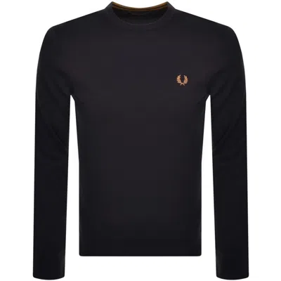 FRED PERRY FRED PERRY CREW NECK KNIT JUMPER NAVY