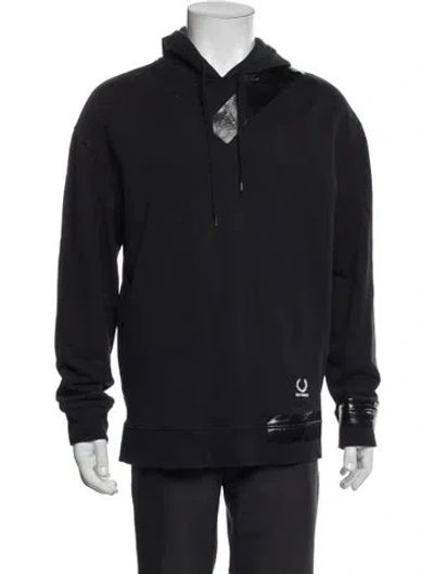 Pre-owned Fred Perry Crew Neck Long Sleeve Hoodie In Black