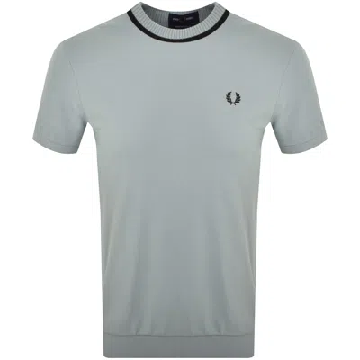 Fred Perry Crew Neck Pique T Shirt Blue