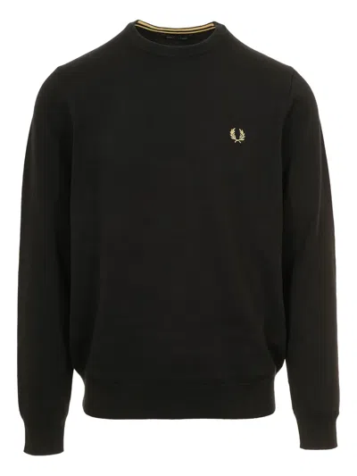 Fred Perry Crew-neck Sweater In Black