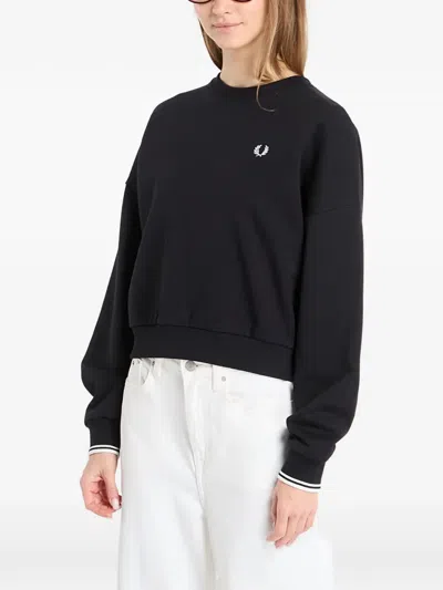 Fred Perry Crew-neck Sweater In Black