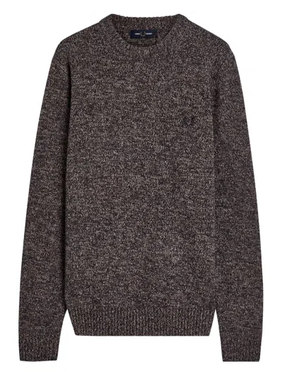 Fred Perry Crew-neck Sweater In Brown