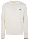 Fred Perry Laurel Wreath Sweater In White