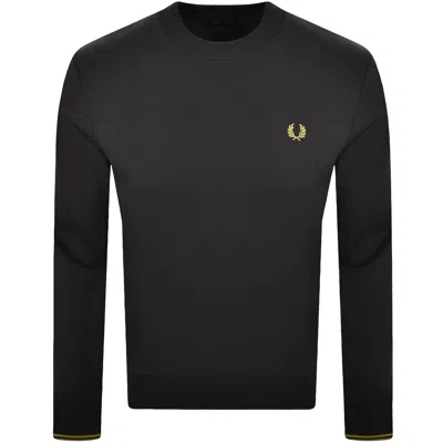 Fred Perry Crew Neck Sweatshirt Anchor Grey In Brown