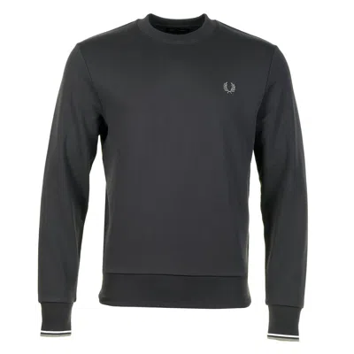 Fred Perry Crew Neck Sweatshirt Anchor Grey In Gray
