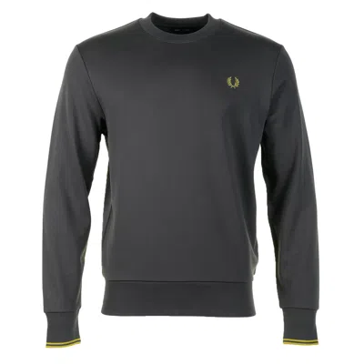 Fred Perry Crew Neck Sweatshirt Anchor Grey In Gray