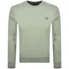 Fred Perry Crew Neck Sweatshirt Bayleaf Green In Green