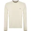 FRED PERRY FRED PERRY CREW NECK SWEATSHIRT CREAM