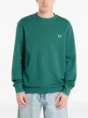 Fred Perry Crew-neck Sweatshirt In Green