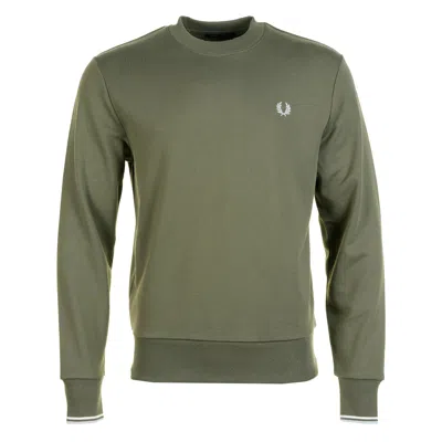 Fred Perry Crew Neck Sweatshirt Laurel Green