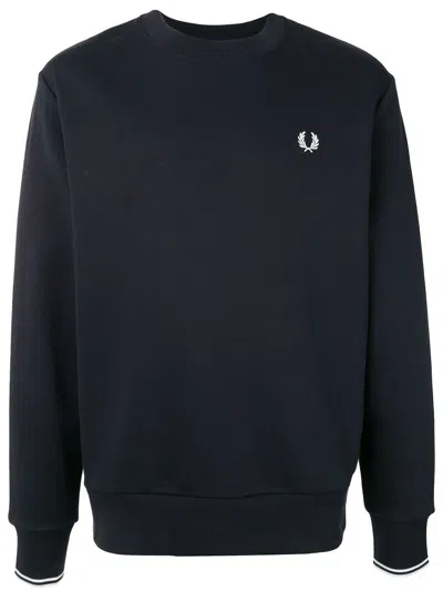 Fred Perry Crew Neck Sweatshirt In Blue