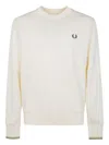 Fred Perry Laurel Wreath Sweater In White