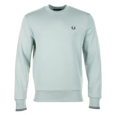 Fred Perry Crew Neck Sweatshirt Silver Blue / Dark Airforce