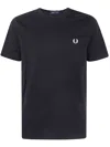 Fred Perry Oversized Logo T-shirt In Black