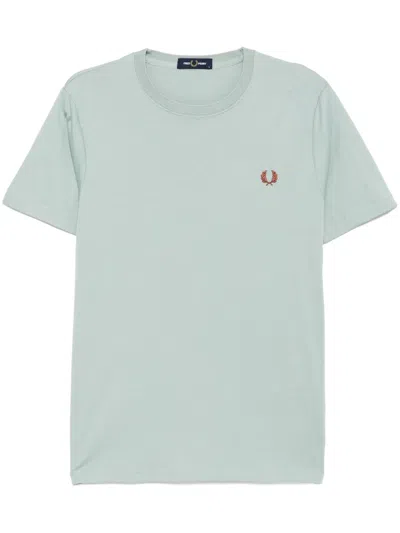 Fred Perry T-shirt Mit Rundem Ausschnitt In Silver Blue
