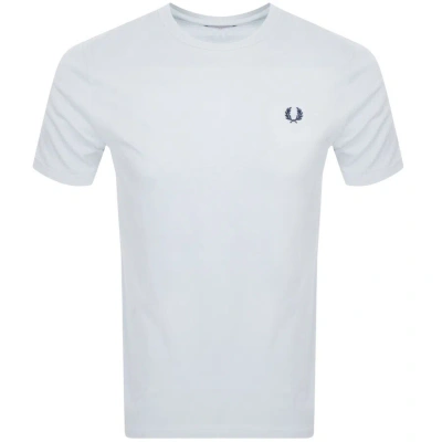 Fred Perry Crew Neck T Shirt Blue In Light Ice/midnight Blue V08