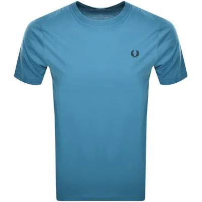 Fred Perry Crew Neck T Shirt Blue