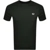 FRED PERRY FRED PERRY CREW NECK T SHIRT GREEN