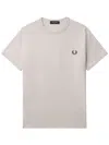 Fred Perry Crew Neck T Shirt Beige In Neutral