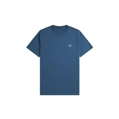 Fred Perry Crew Neck T-shirt Midnight Blue / Light Ice