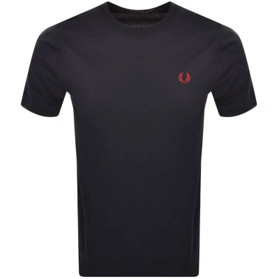 Fred Perry Crew Neck T Shirt Navy