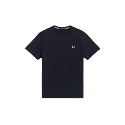 Fred Perry Crew Neck T-shirt Navy In Blue