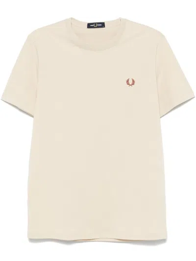 Fred Perry Crew-neck T-shirt In Neutrals