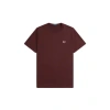 FRED PERRY FRED PERRY CREW NECK T-SHIRT OXBLOOD / ECRU
