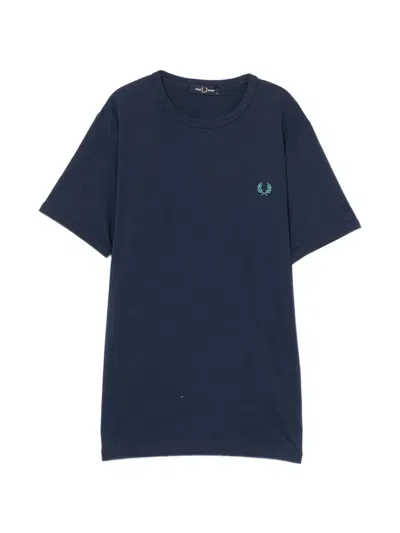 Fred Perry Ringer T-shirt In Blue