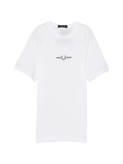 Fred Perry Embroidered Logo T-shirt In White