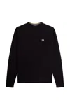 Fred Perry Sweatshirt With Logo In Black