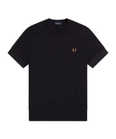 Fred Perry Crewneck Shortsleeve Top In Blue