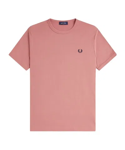 Fred Perry Crewneck Shortsleeve Tshirt In Pink