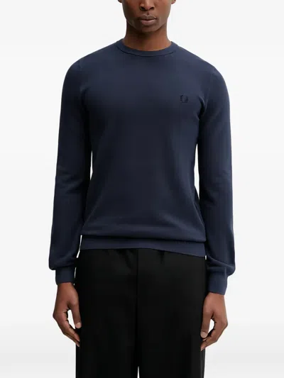 Fred Perry Crew-neck Sweater In Blue