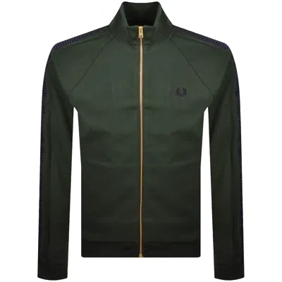 Fred Perry Dash Taped Track Top Green In Multi