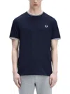 Fred Perry Double Stripe T-shirt In Blue