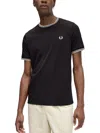 Fred Perry Ringer Laurel T-shirt In Black