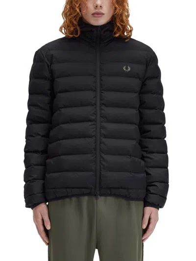 Fred Perry Quilted Shell Jacket In Black 102