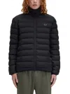 Fred Perry Quilted Shell Jacket In Black