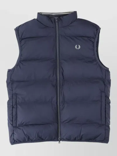 Fred Perry Down Puffer Jacket In Blue