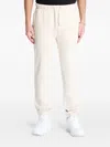 Fred Perry Drawstring Cotton Track Pants In White