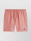 Fred Perry Elastic Waistband Swim Shorts Pockets