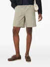 Fred Perry Embroidered Cotton Poplin Shorts In Neutral