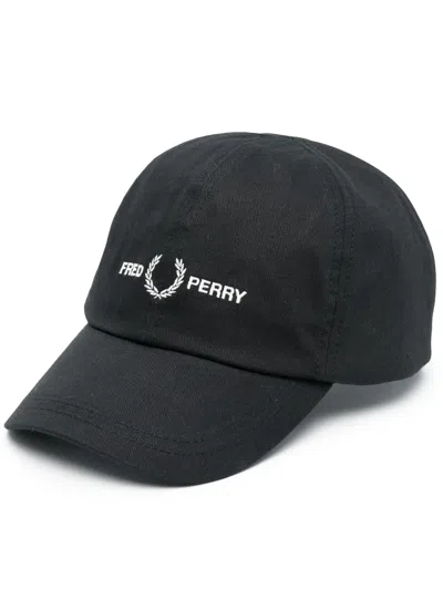 Fred Perry Graphic Branding Twill Cap Black
